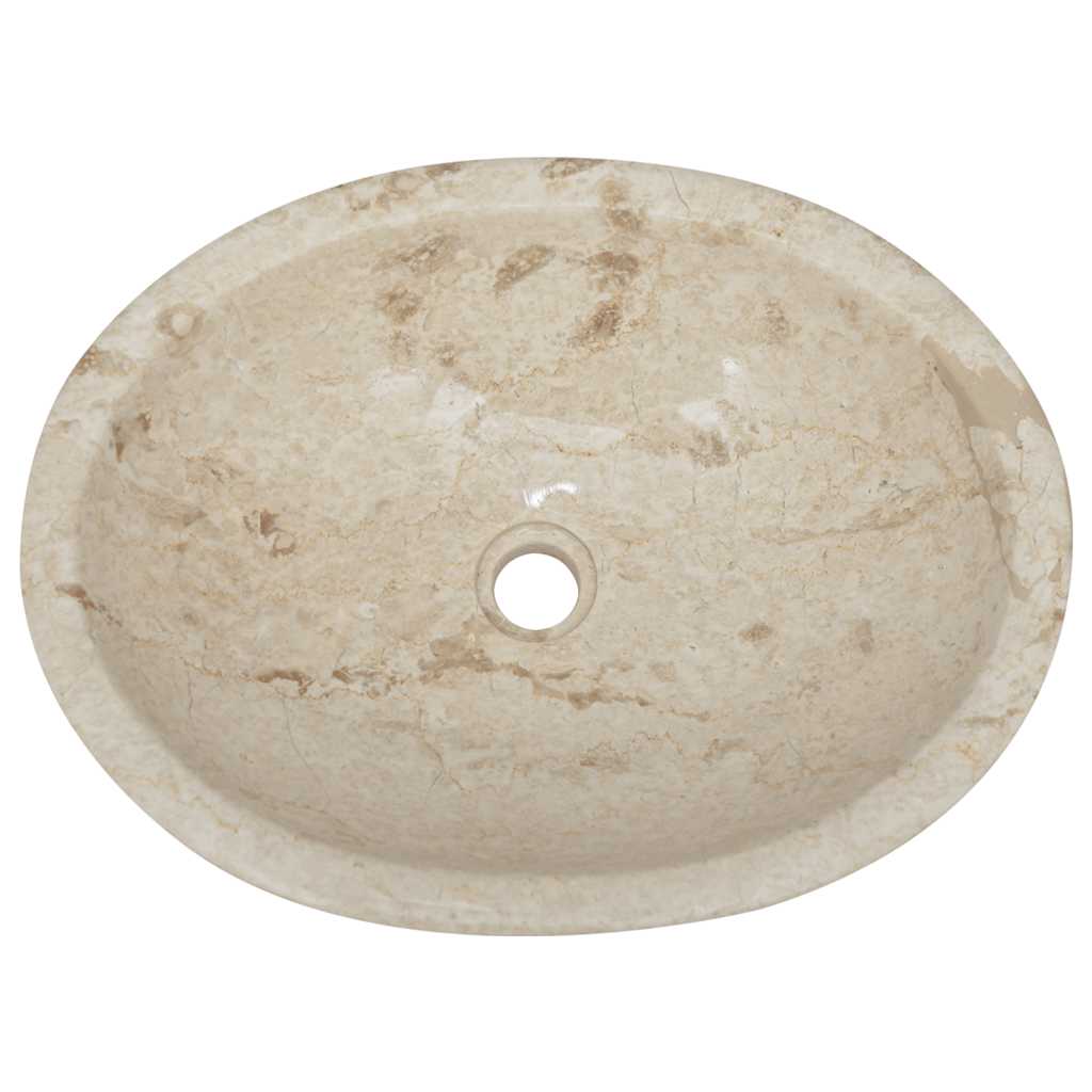 Baderomsvask 53x40x15 cm marmor kremhvit