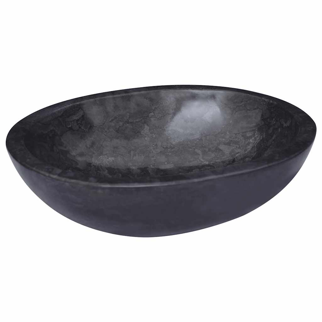 Baderomsvask 53x40x15 cm marmor Svart
