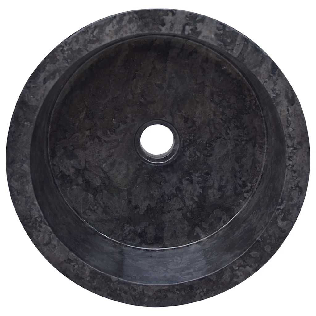 Baderomsvask Ø40x15 cm marmor Svart