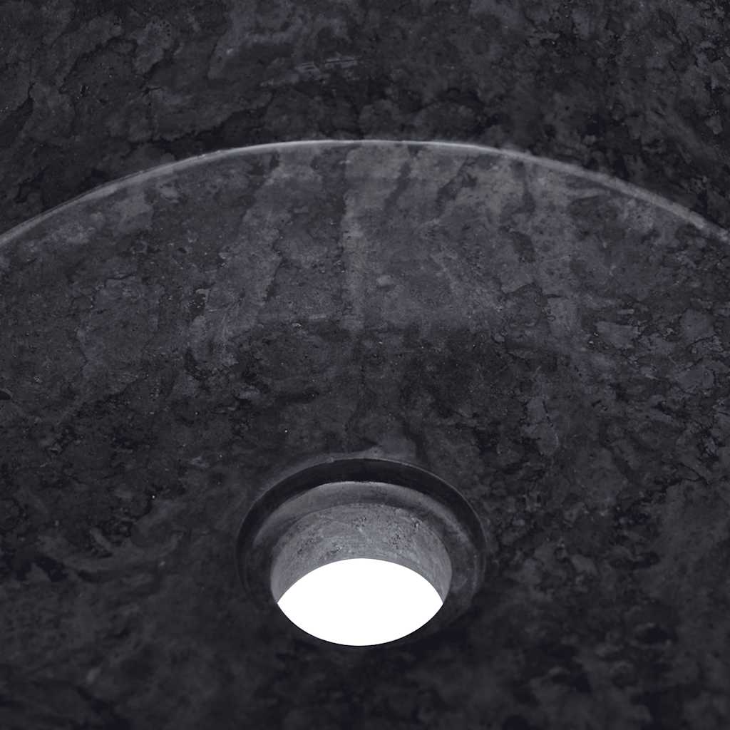 Baderomsvask Ø40x15 cm marmor Svart