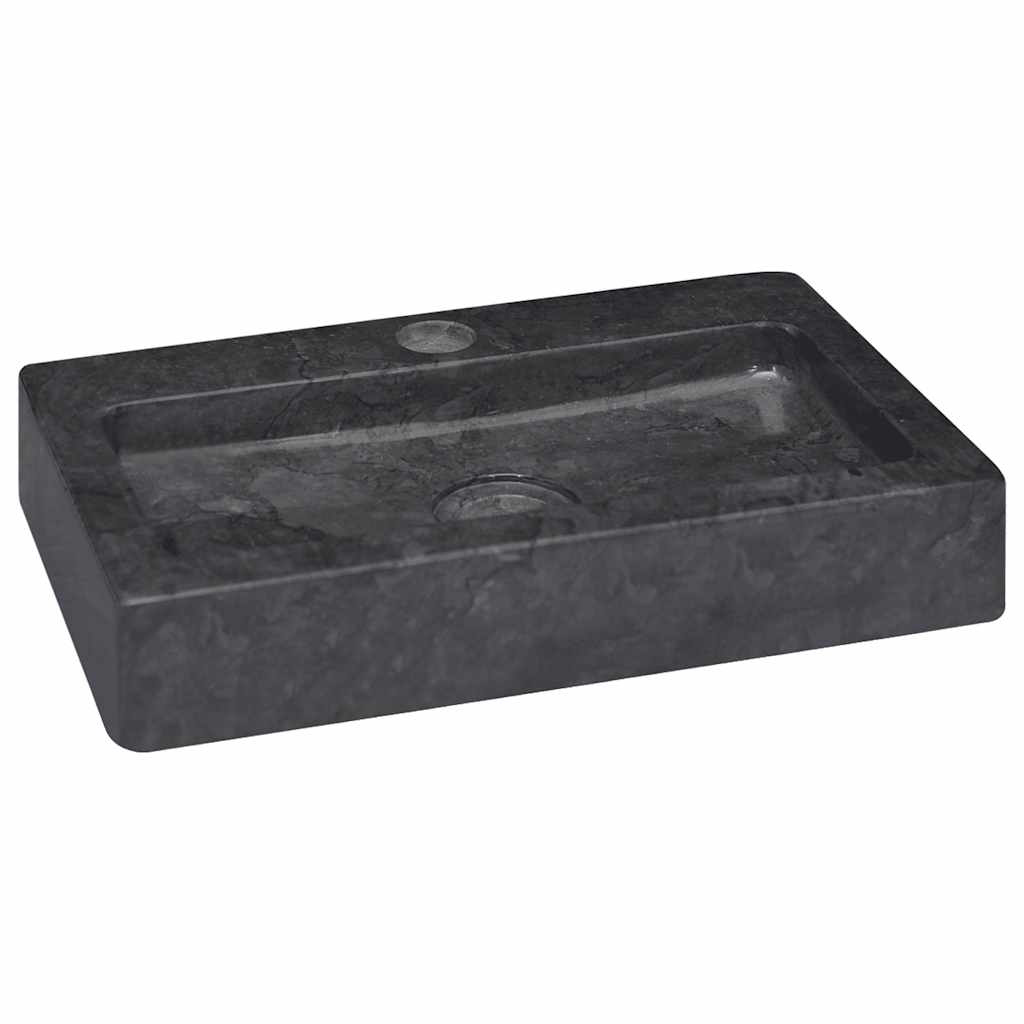 Baderomsvask 38x24x6,5 cm marmor Svart