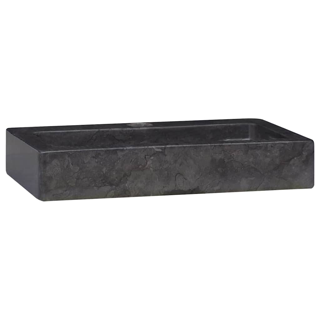 Baderomsvask 38x24x6,5 cm marmor Svart