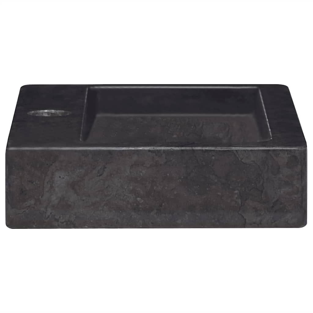 Baderomsvask 38x24x6,5 cm marmor Svart