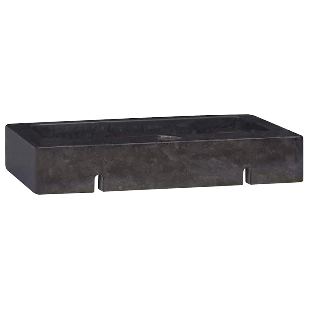 Baderomsvask 38x24x6,5 cm marmor Svart
