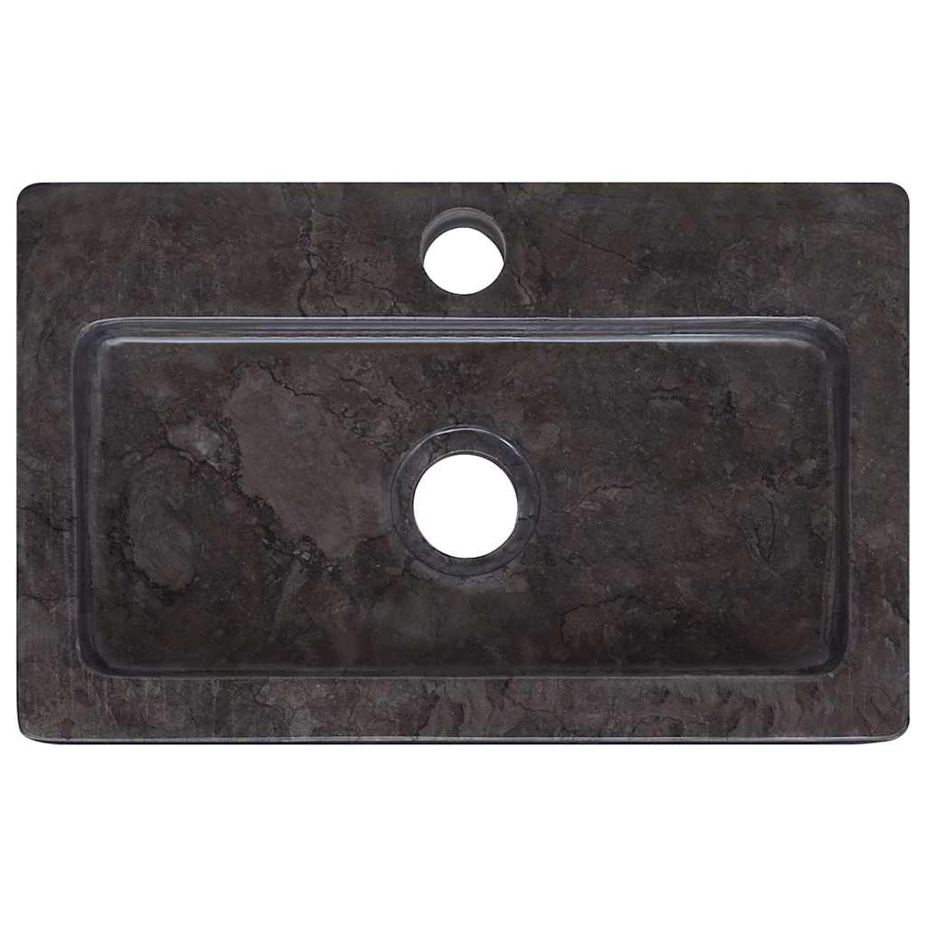 Baderomsvask 38x24x6,5 cm marmor Svart