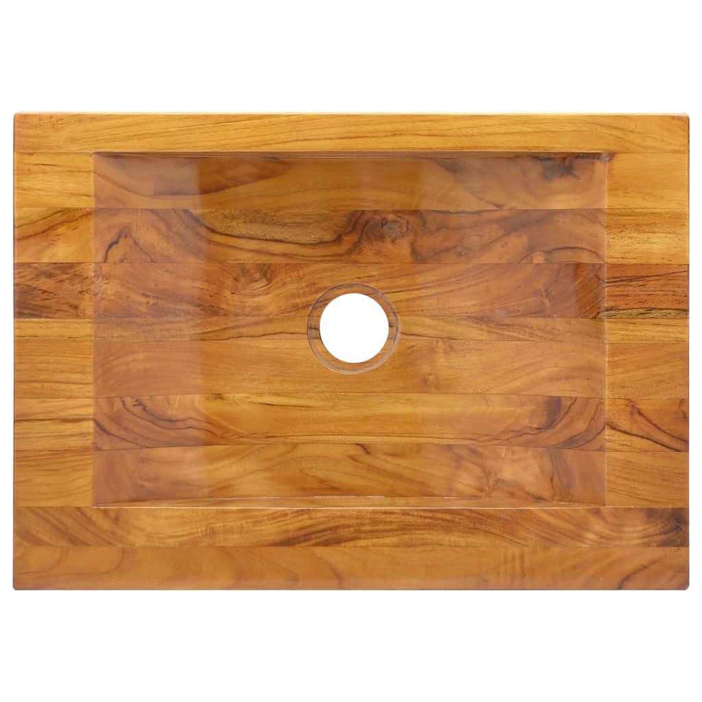Baderomsvask heltre teak 50x35x10 cm