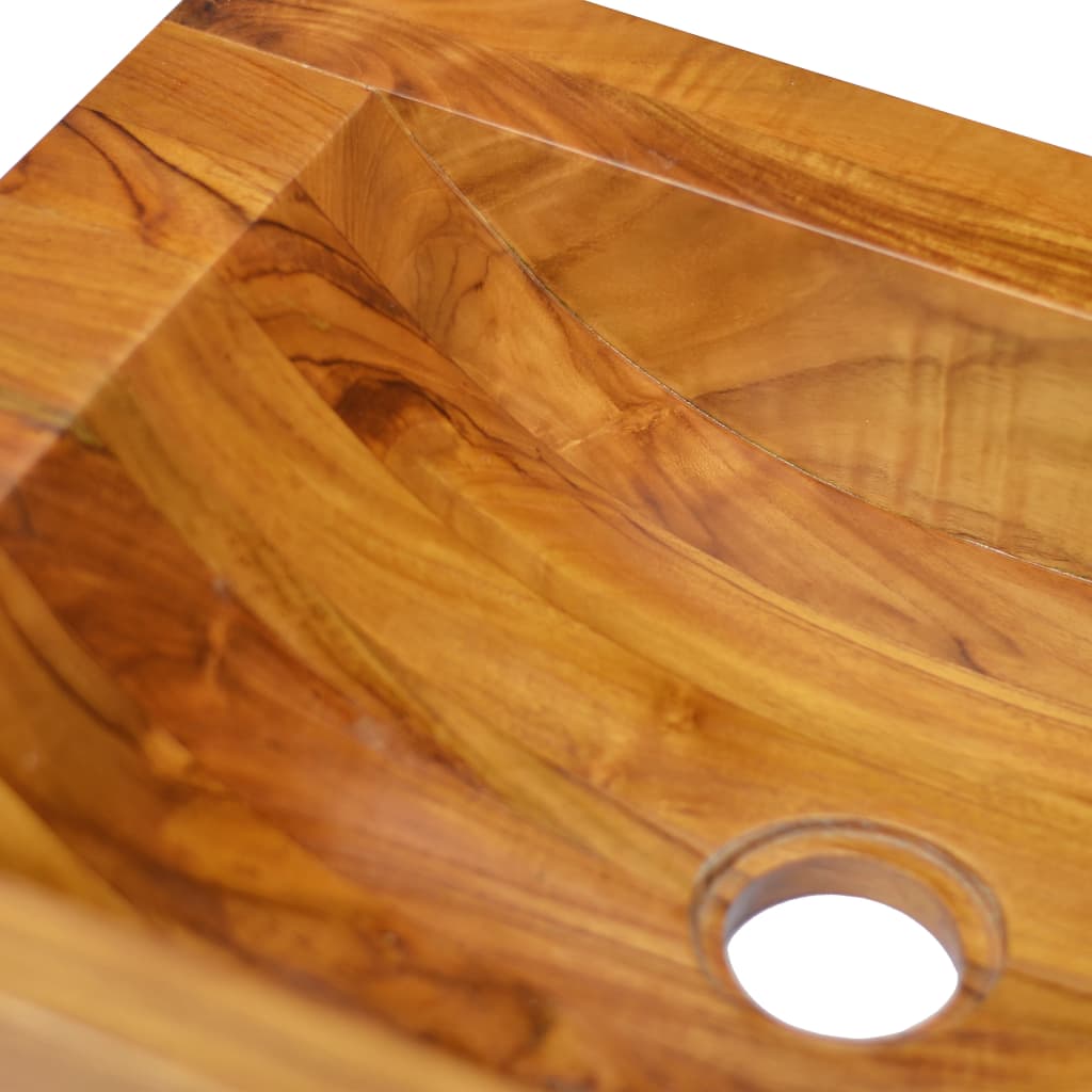 Baderomsvask heltre teak 50x35x10 cm