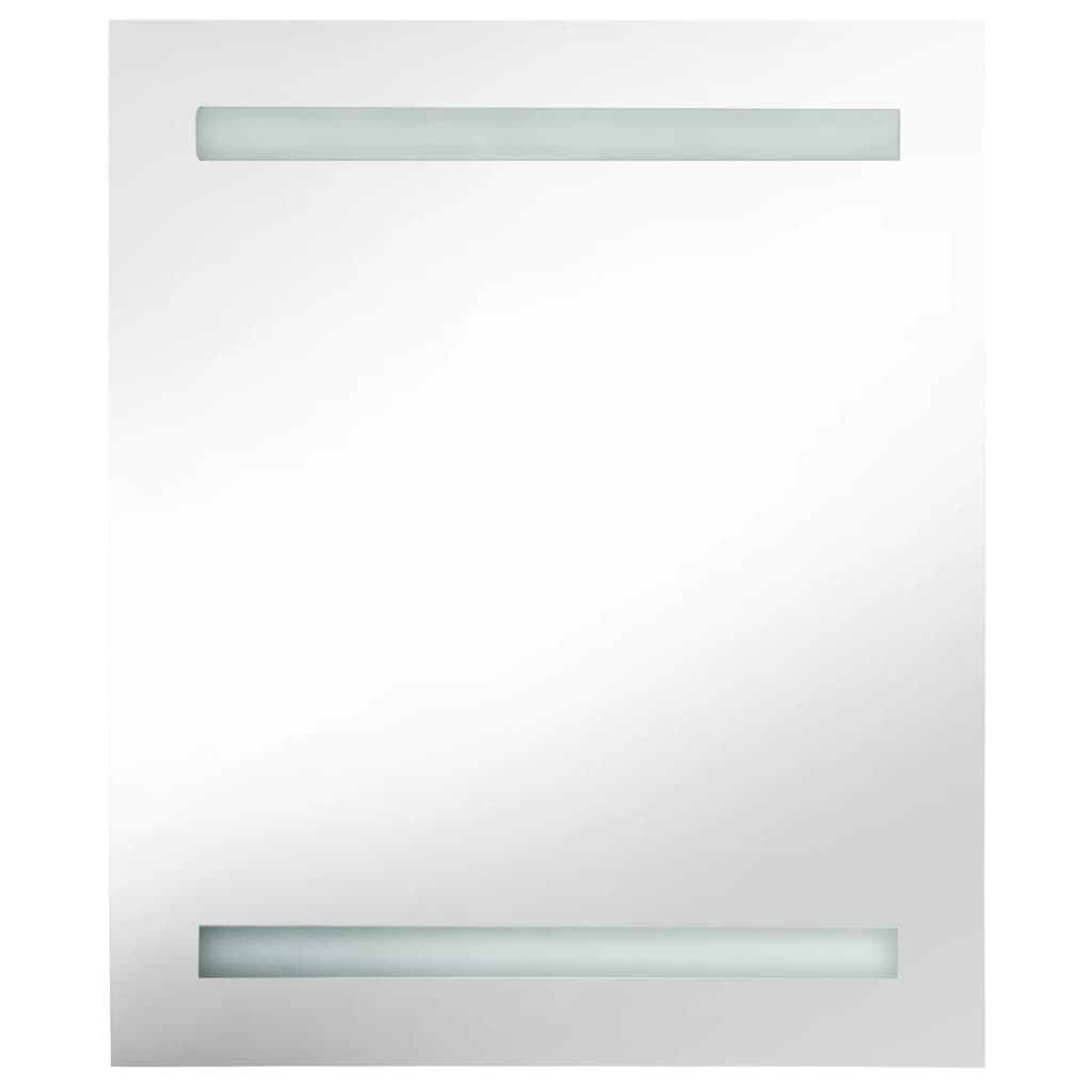 Baderomsspeil LED Speilskap til bad blank Grå 50x14x60 cm
