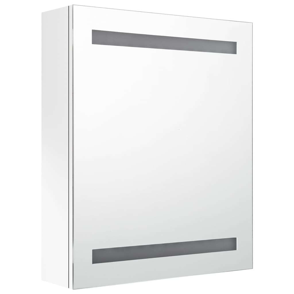 Baderomsspeil LED Speilskap til bad blank Hvit 50x14x60 cm