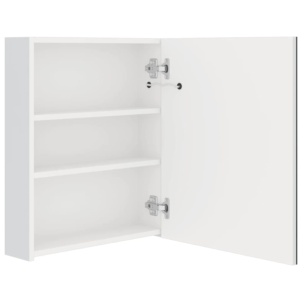 Baderomsspeil LED Speilskap til bad blank Hvit 50x14x60 cm