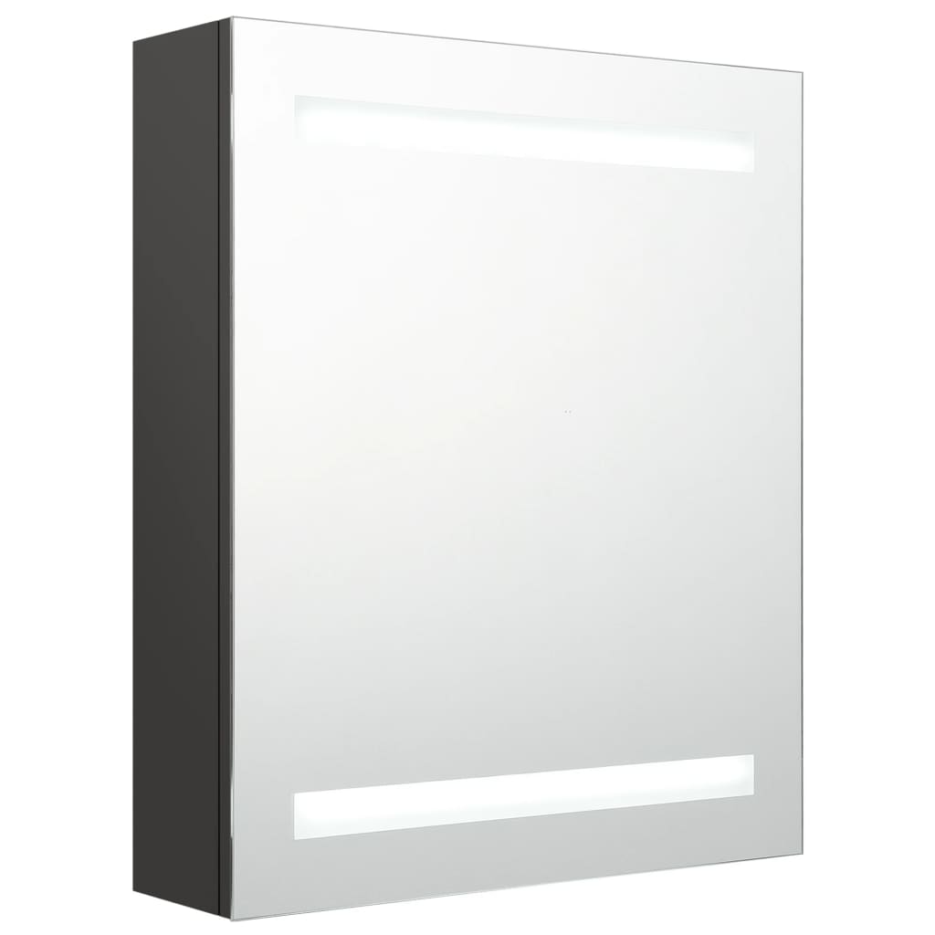 Baderomsspeil LED Speilskap til bad antrasitt 50x14x60 cm