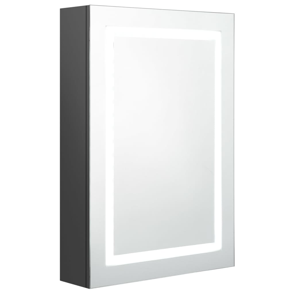 Baderomsspeil LED Speilskap til bad Grå 50x13x70 cm