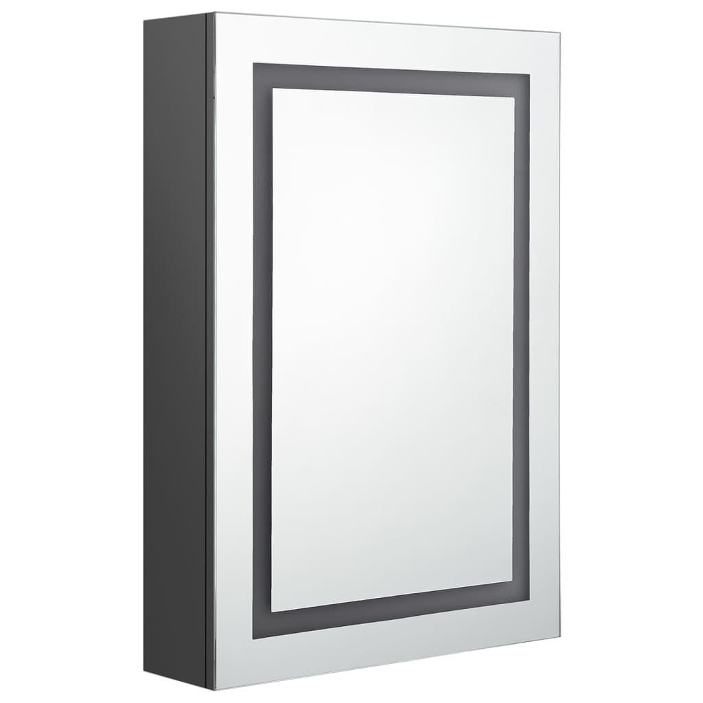 Baderomsspeil LED Speilskap til bad Grå 50x13x70 cm