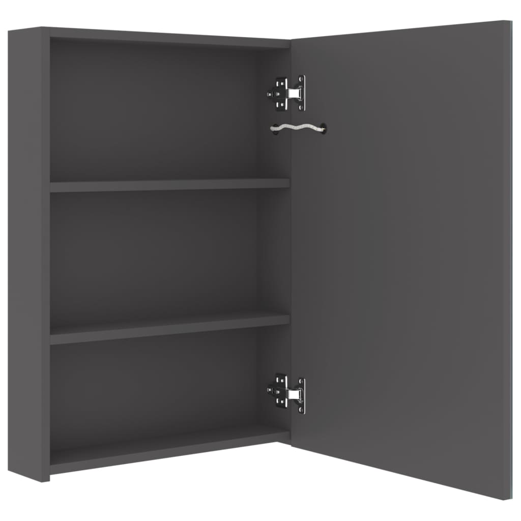 Baderomsspeil LED Speilskap til bad Grå 50x13x70 cm