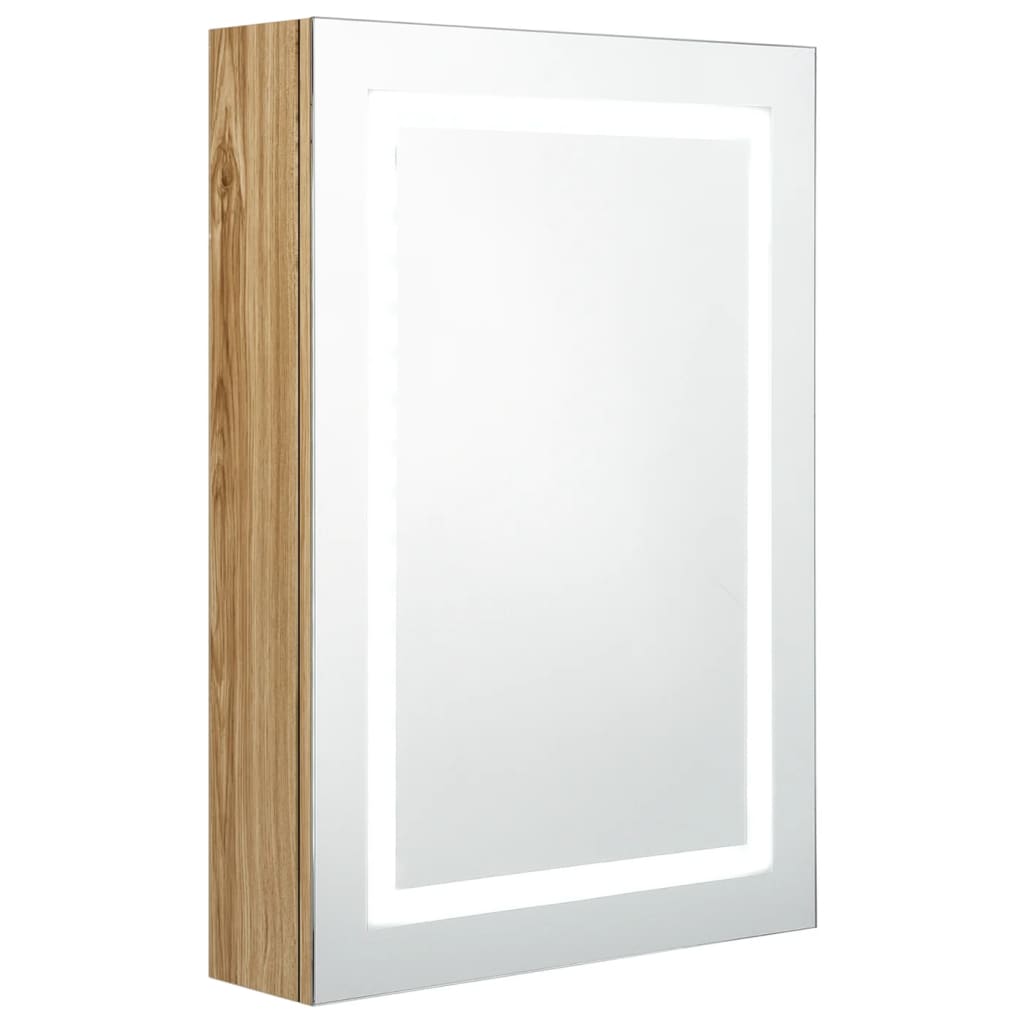 Baderomsspeil LED Speilskap til bad Eik 50x13x70 cm
