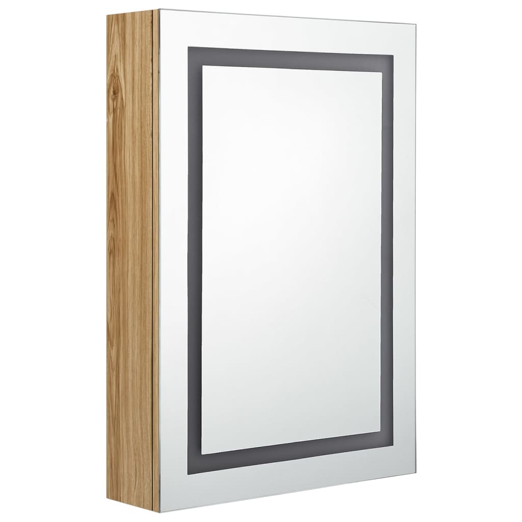 Baderomsspeil LED Speilskap til bad Eik 50x13x70 cm