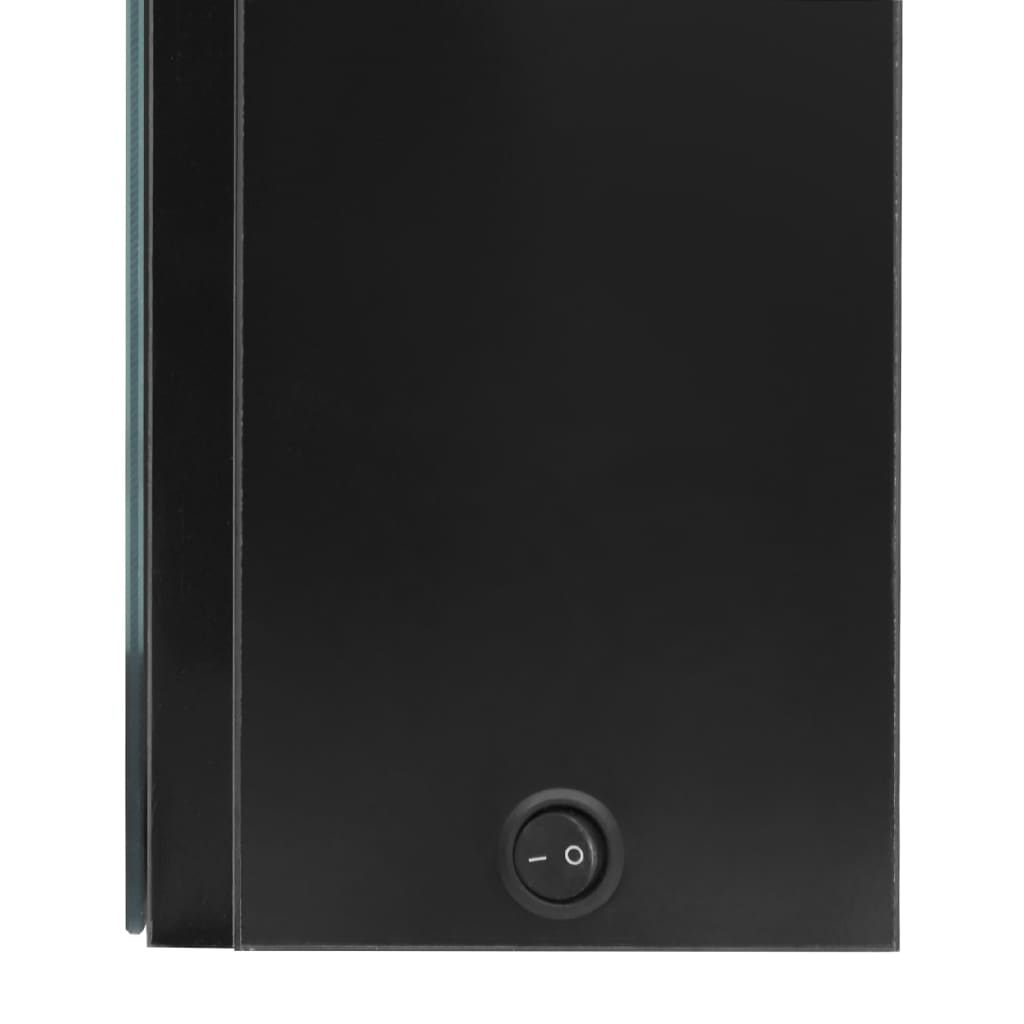 Baderomsspeil LED Speilskap til bad blank Svart 50x13x70 cm