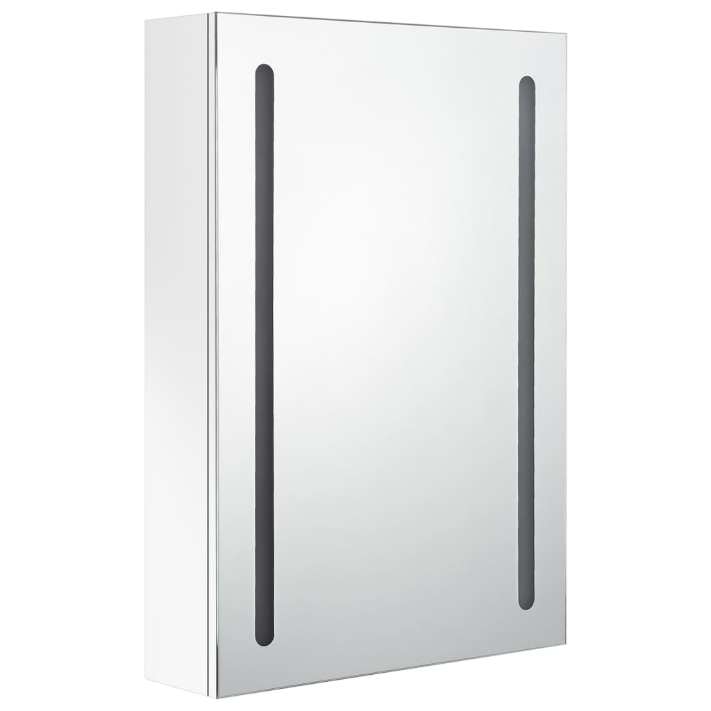 Baderomsspeil LED Speilskap til bad blank Hvit 50x13x70 cm