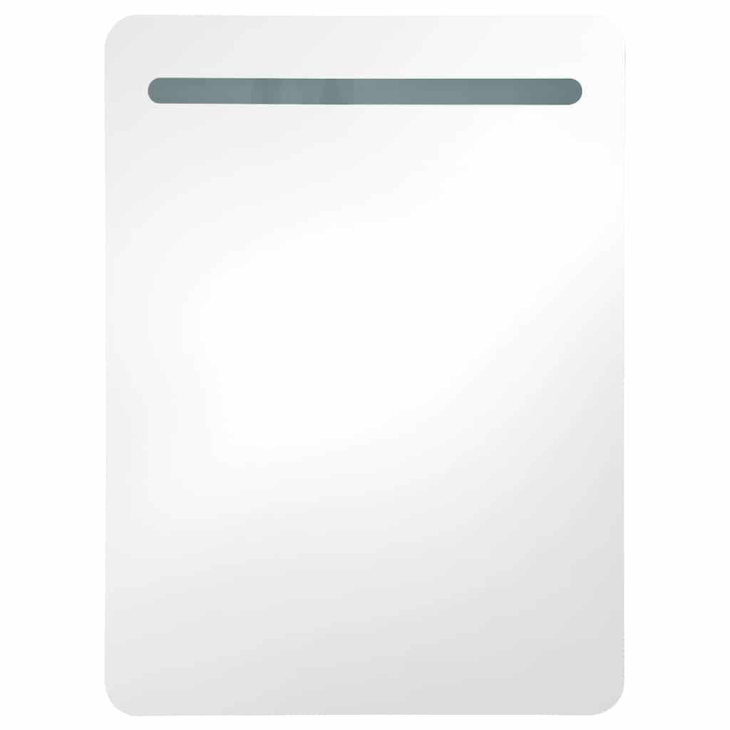 Baderomsspeil LED Speilskap til bad blank Grå 60x11x80 cm