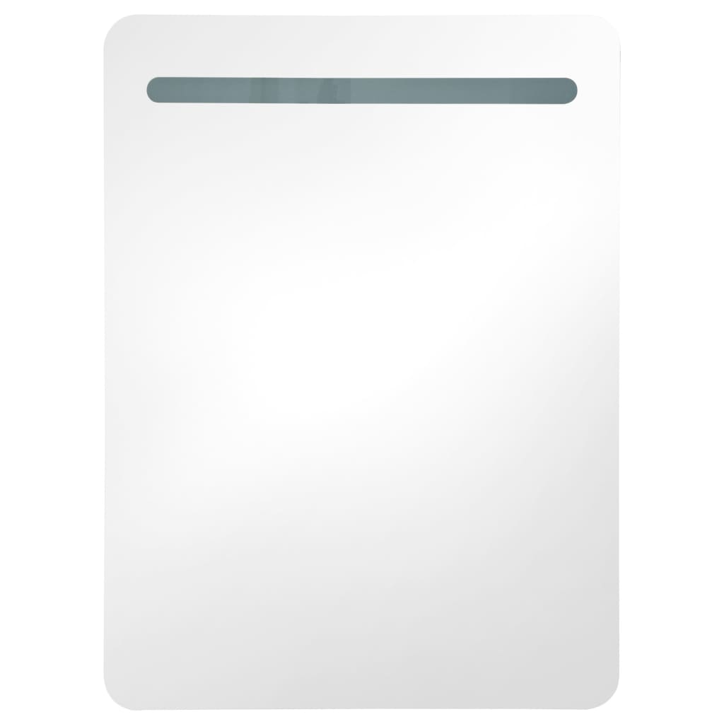 Baderomsspeil LED Speilskap til bad blank Hvit 60x11x80 cm