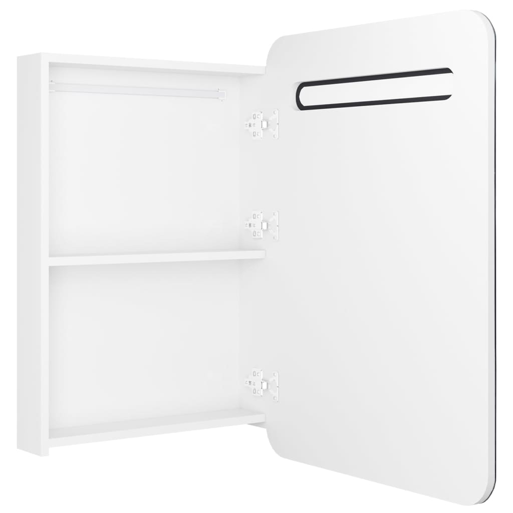 Baderomsspeil LED Speilskap til bad blank Hvit 60x11x80 cm