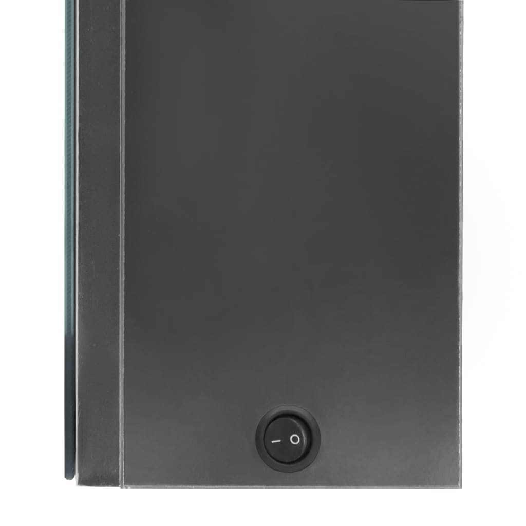 Baderomsspeil LED Speilskap til bad blank Grå 80x12x68 cm