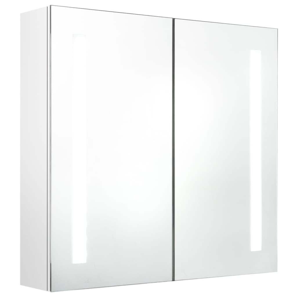Baderomsspeil LED Speilskap til bad blank Hvit 62x14x60 cm