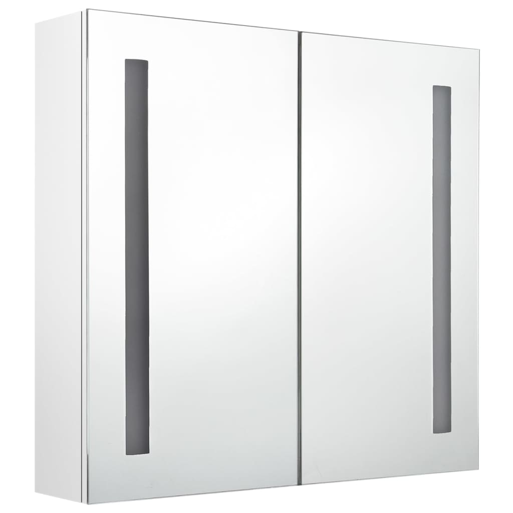 Baderomsspeil LED Speilskap til bad blank Hvit 62x14x60 cm