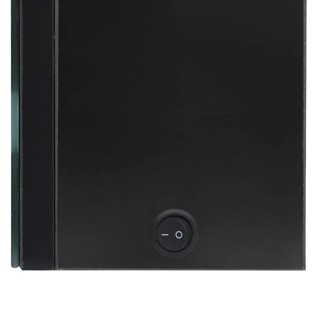 Baderomsspeil LED Speilskap til bad 89x14x62 cm skinnende Svart