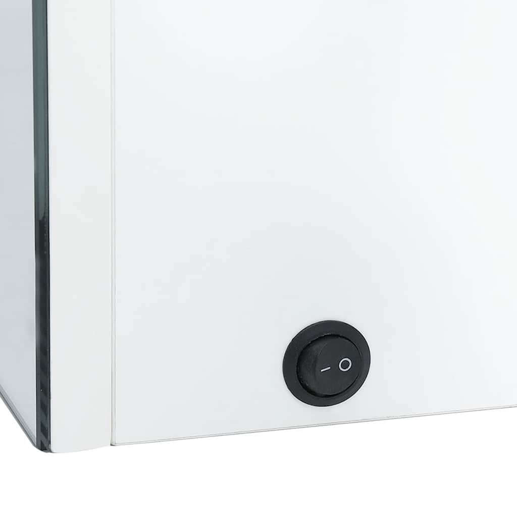 Baderomsspeil LED Speilskap til bad 89x14x62 cm skinnende Hvit