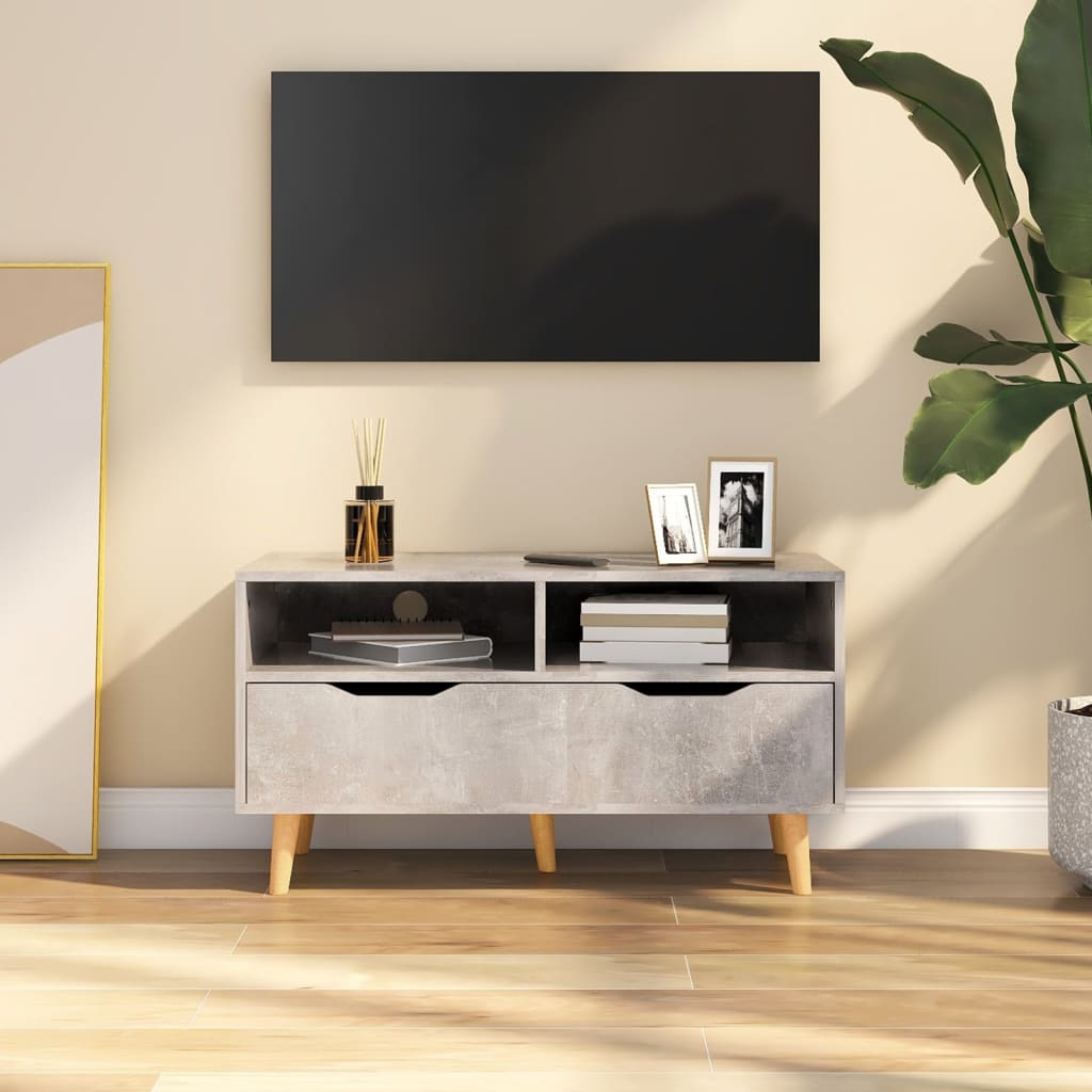 TV-Møbel Betonggrå TV-benk 90x40x48,5 cm