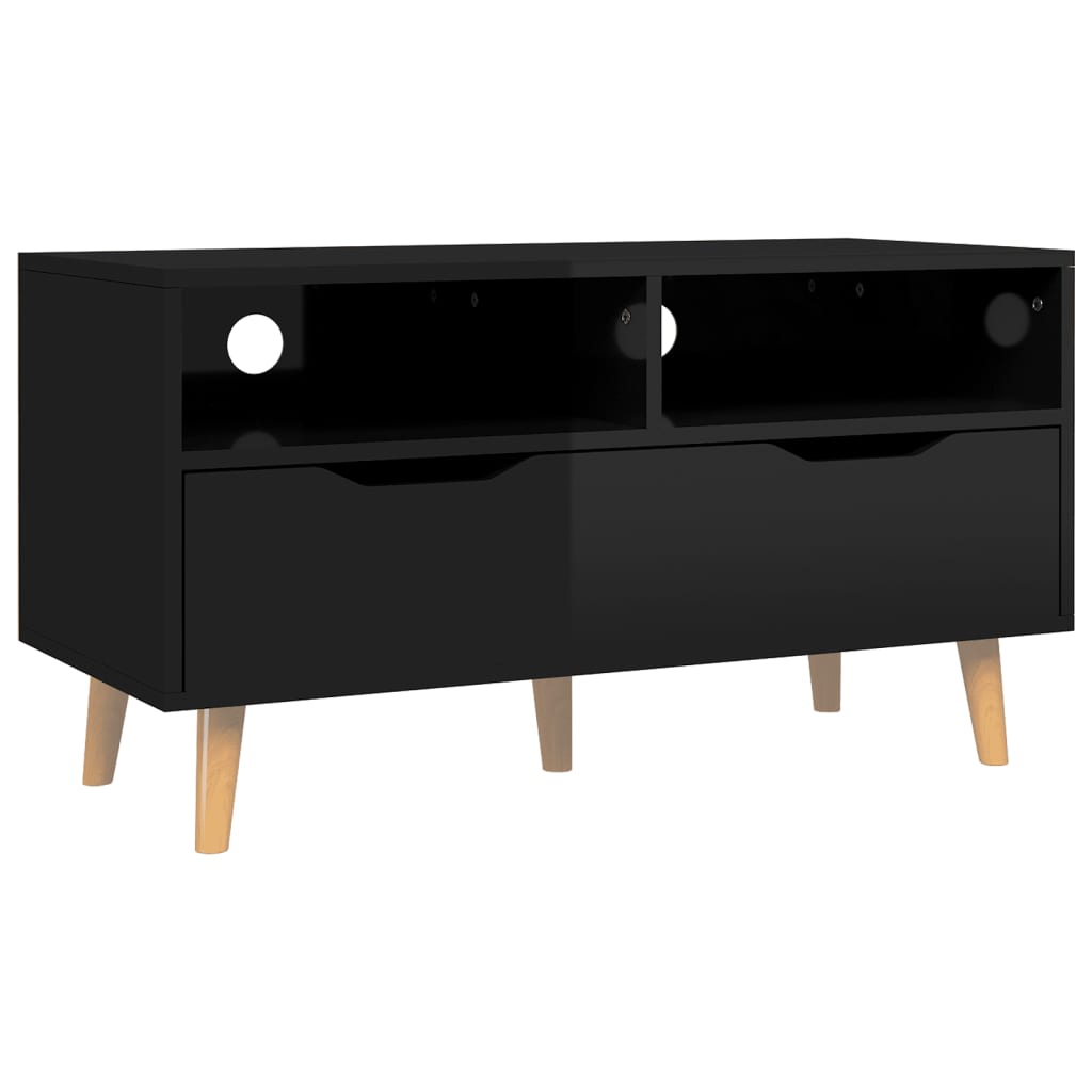 TV-Møbel Høyglans Svart Tv-benk 90x40x48,5 cm