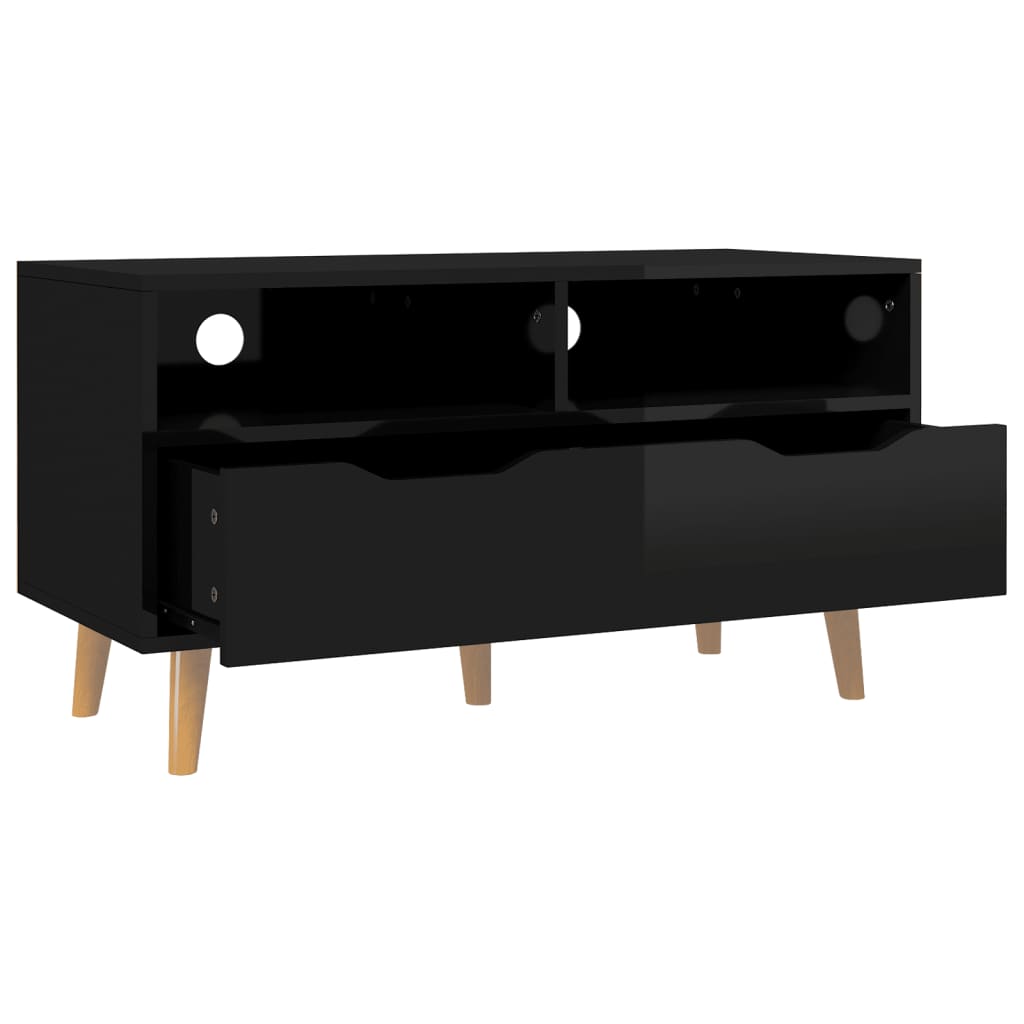 TV-Møbel Høyglans Svart Tv-benk 90x40x48,5 cm