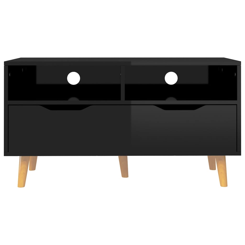 TV-Møbel Høyglans Svart Tv-benk 90x40x48,5 cm