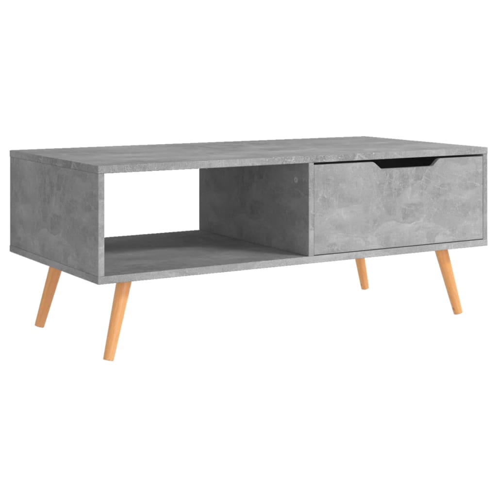 Salongbord Sofabord Betonggrå 100x49,5x43 cm