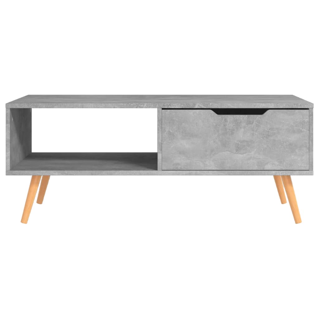Salongbord Sofabord Betonggrå 100x49,5x43 cm