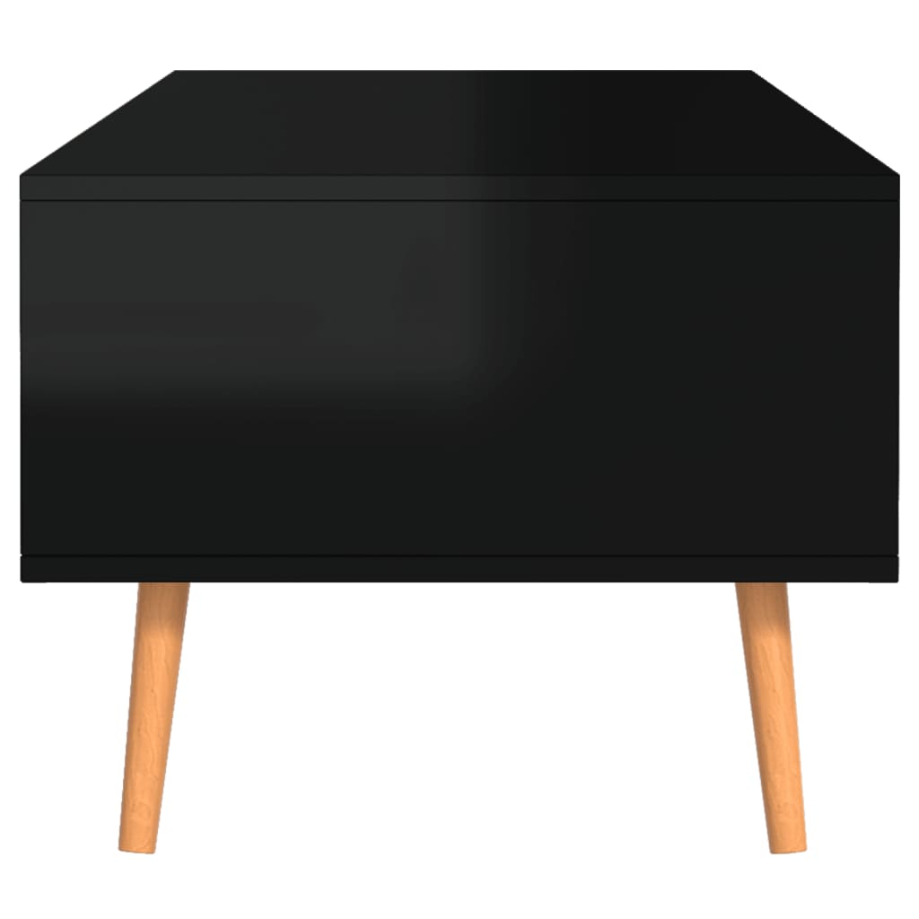 Salongbord Sofabord Høyglans Svart 100x49,5x43 cm