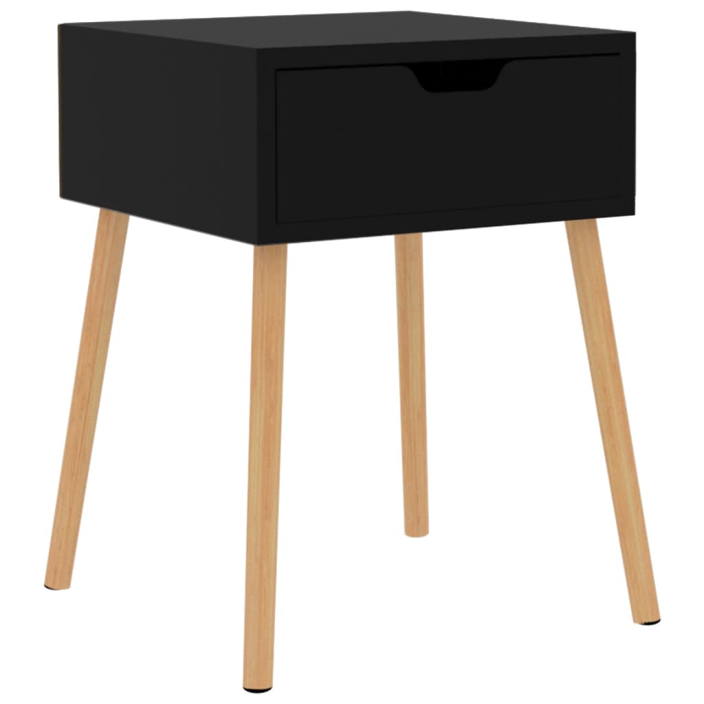 Nattbord Sengbord Høyglans Svart 40x40x56 cm