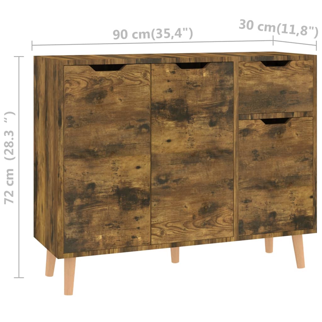 Skjenk Røkt Eik 90x30x72 cm