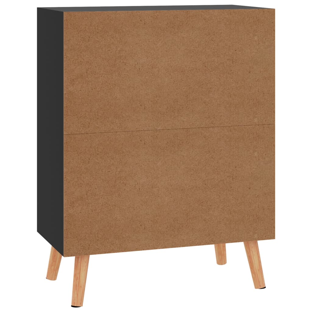 Skjenk Høyglans Svart 60x30x72 cm