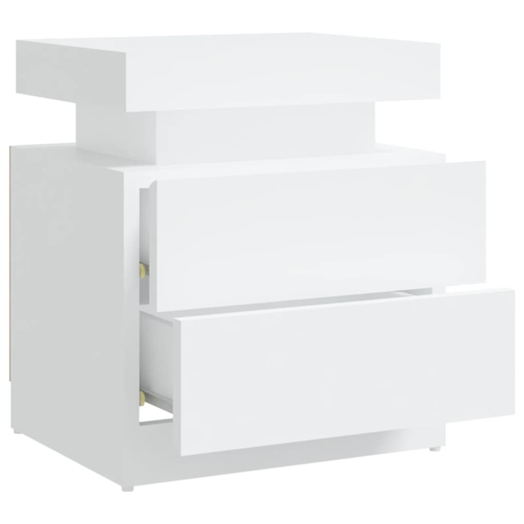 Nattbord Sengbord Hvit 45x35x52 cm