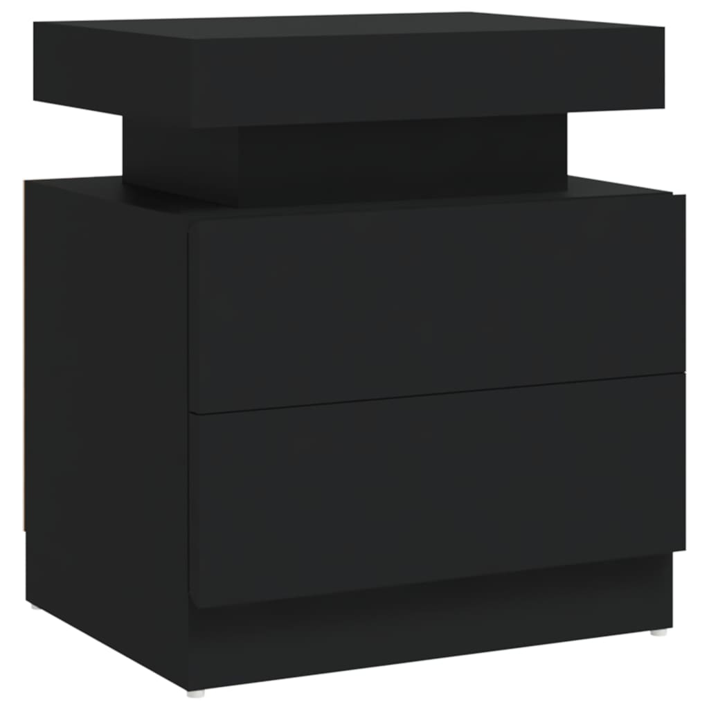 Nattbord Sengbord Svart 45x35x52 cm
