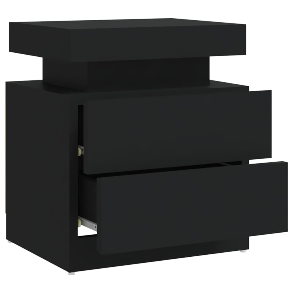 Nattbord Sengbord Svart 45x35x52 cm