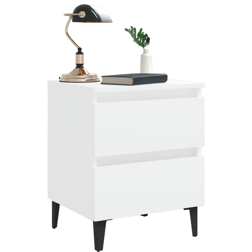 Nattbord Sengbord Hvit 40x35x50 cm