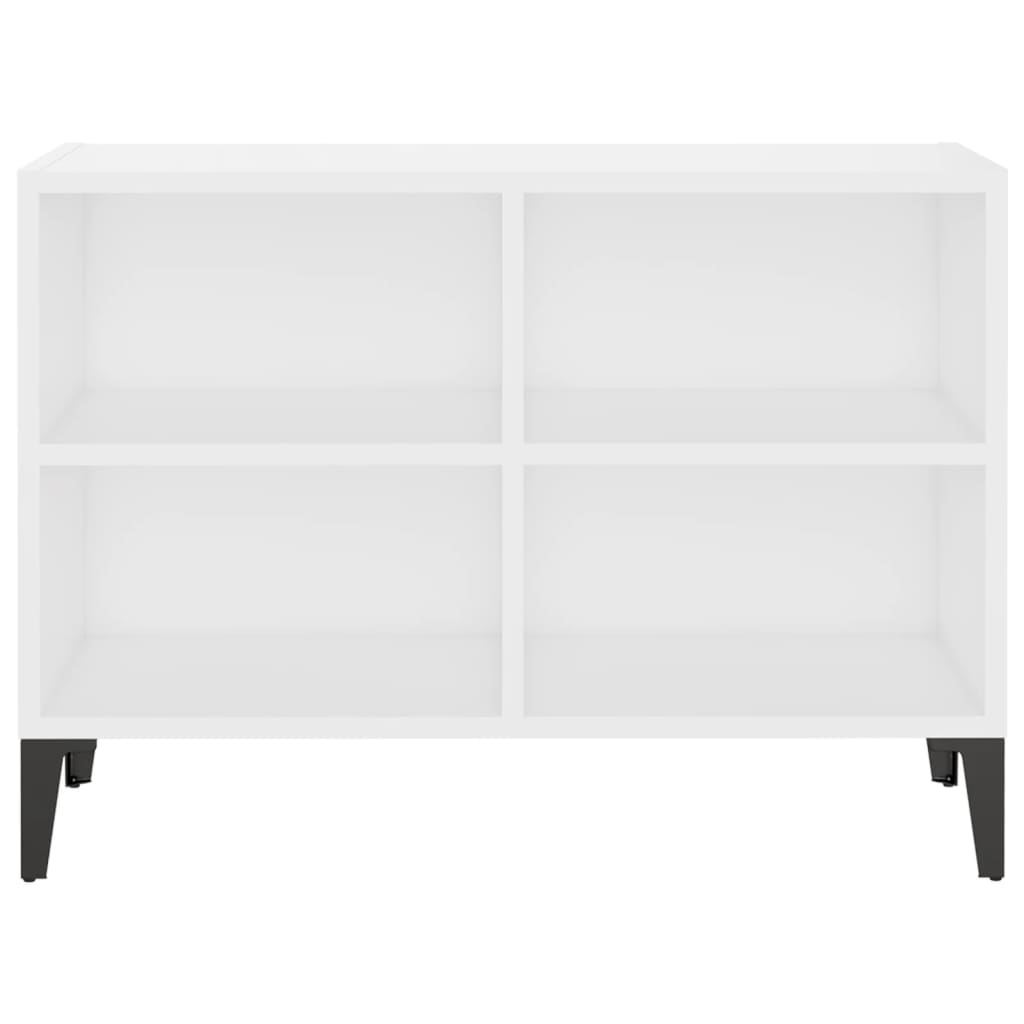 TV-Møbel Hvit Tv-benk med metallben 69,5x30x50 cm