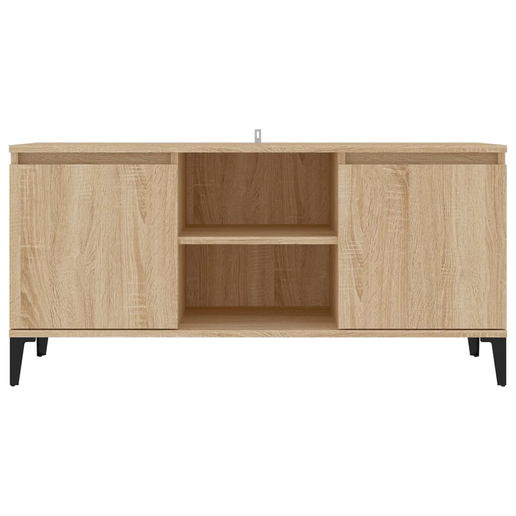 TV-Møbel Sonoma Eik TV-benk med metallben 103,5x35x50 cm