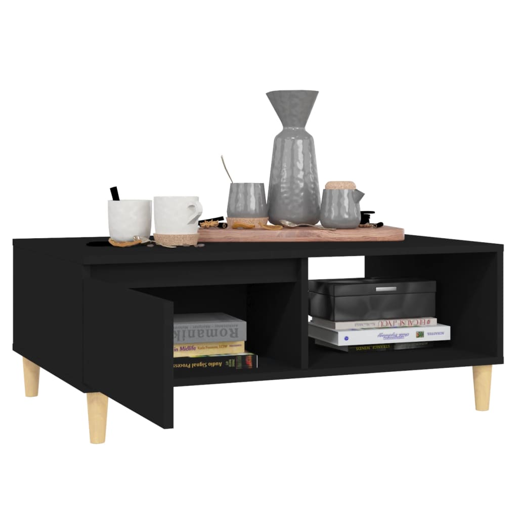 Salongbord Sofabord Svart 90x60x35 cm