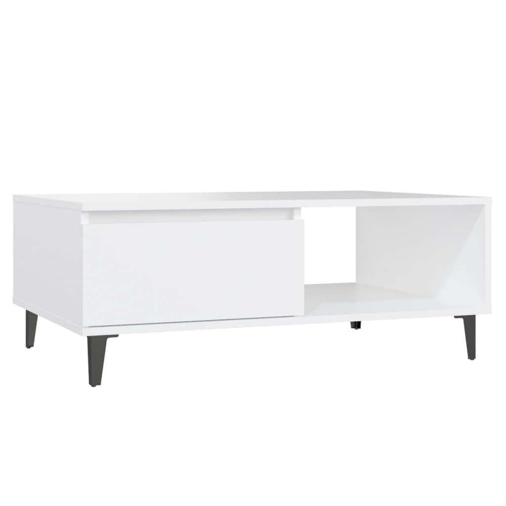 Salongbord Sofabord Hvit 90x60x35 cm