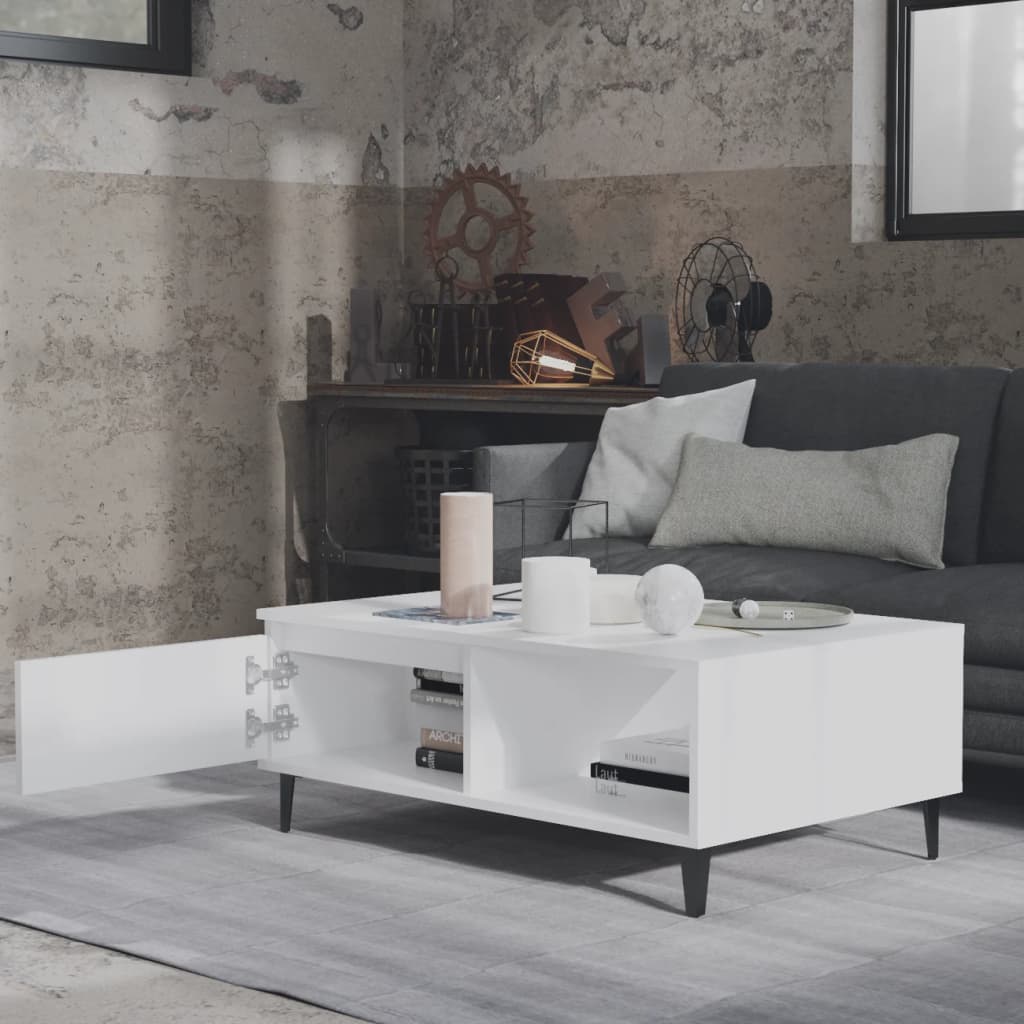 Salongbord Sofabord Hvit 90x60x35 cm