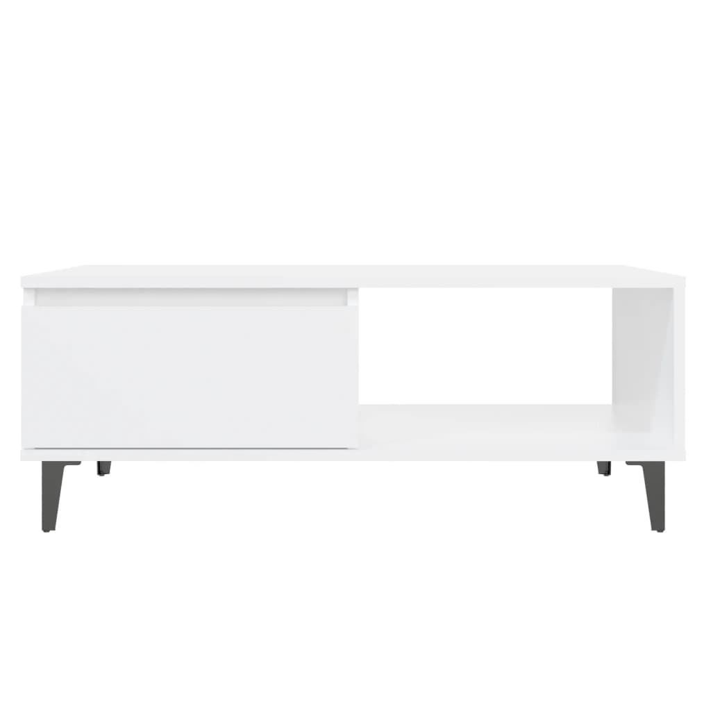 Salongbord Sofabord Hvit 90x60x35 cm